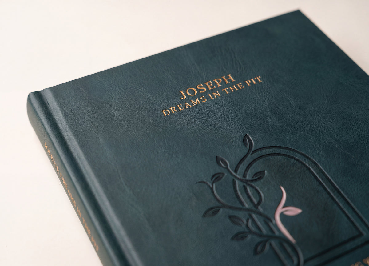 Joseph: Dreams In The Pit hardcover photographed in use
